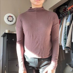 Wilfred mauve mockneck long sleeve